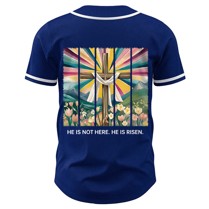 Christianartworkshop Er ist nicht hier, er ist auferstanden Glauben Unisex Baseballtrikot - image 54