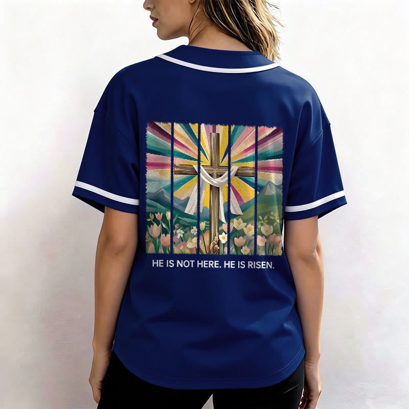 Christianartworkshop Er ist nicht hier, er ist auferstanden Glauben Unisex Baseballtrikot - image 52