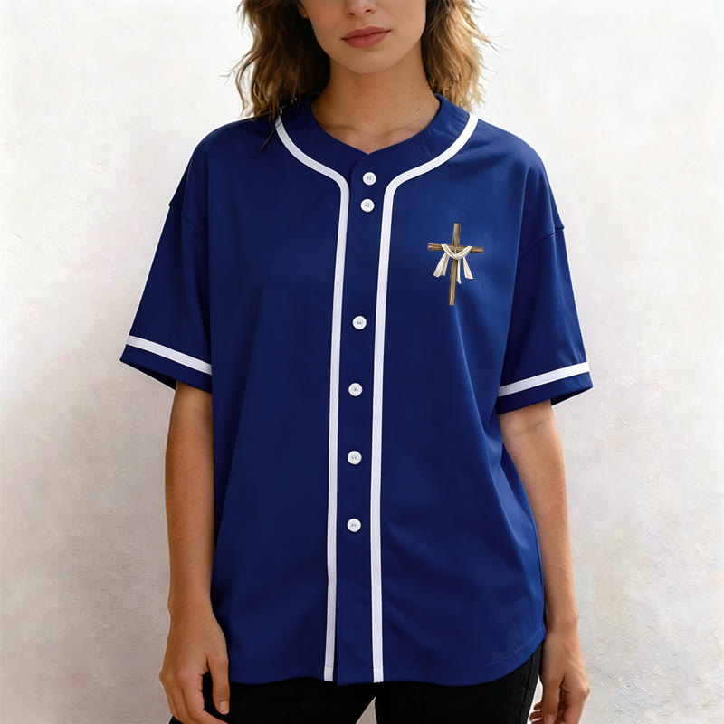 Christianartworkshop Er ist nicht hier, er ist auferstanden Glauben Unisex Baseballtrikot - image 53