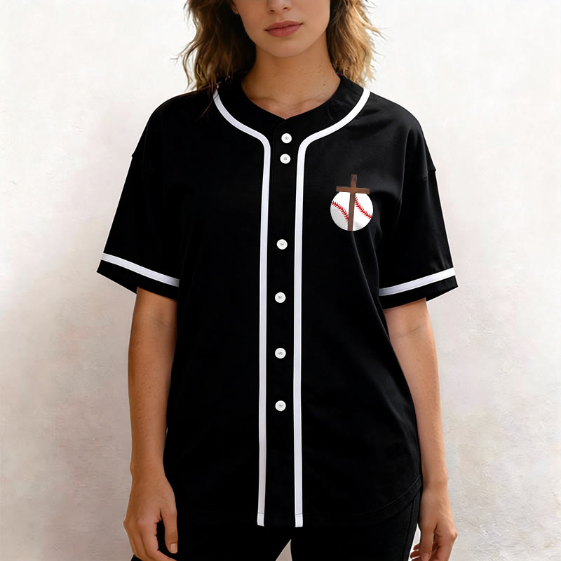 Christianartworkshop Philipper 4,13 Glaube Baseball-Trikot: Baseball-Kreuz-Motto Stärke Hingabe Sportshirt - image 20