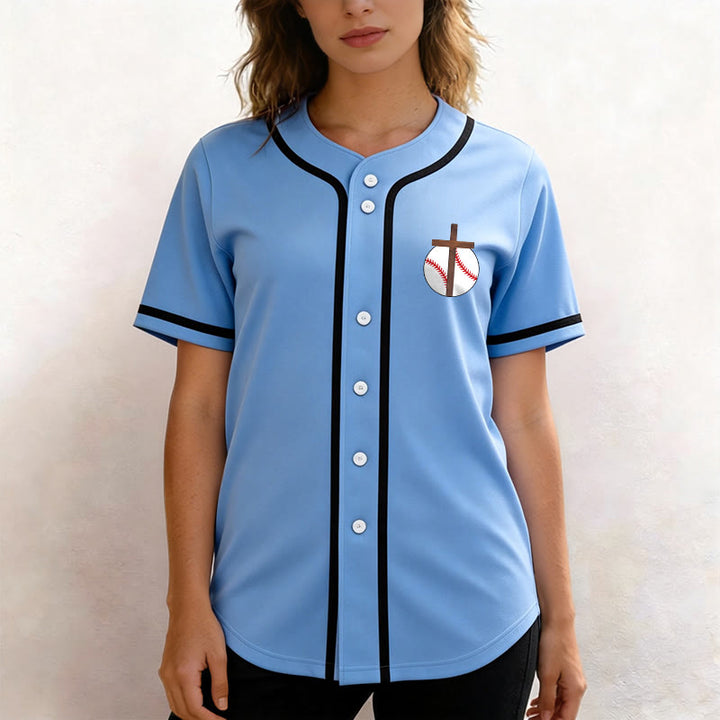 Christianartworkshop Philipper 4,13 Glaube Baseball-Trikot: Baseball-Kreuz-Motto Stärke Hingabe Sportshirt - image 35