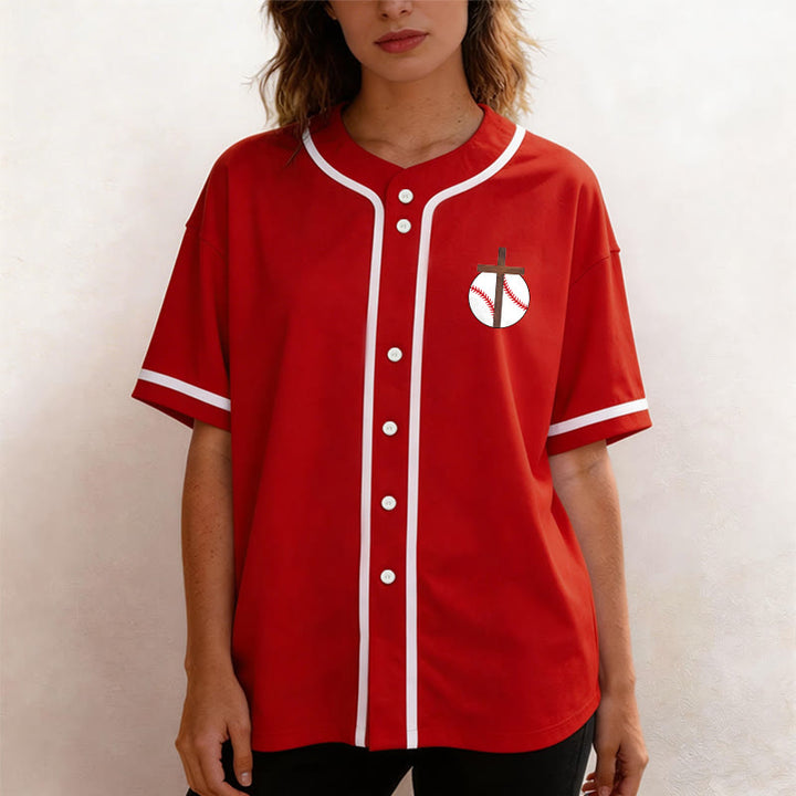 Christianartworkshop Philipper 4,13 Glaube Baseball-Trikot: Baseball-Kreuz-Motto Stärke Hingabe Sportshirt - image 25