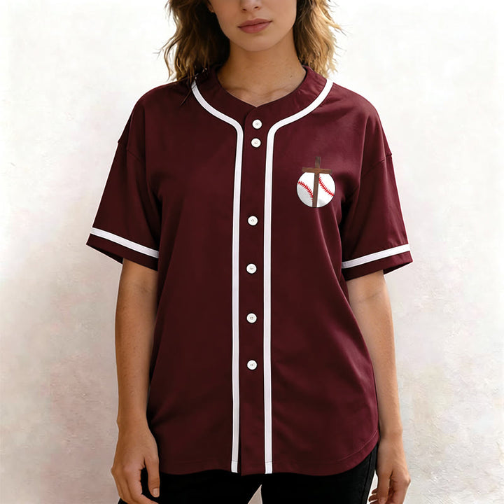 Christianartworkshop Philipper 4,13 Glaube Baseball-Trikot: Baseball-Kreuz-Motto Stärke Hingabe Sportshirt - image 30