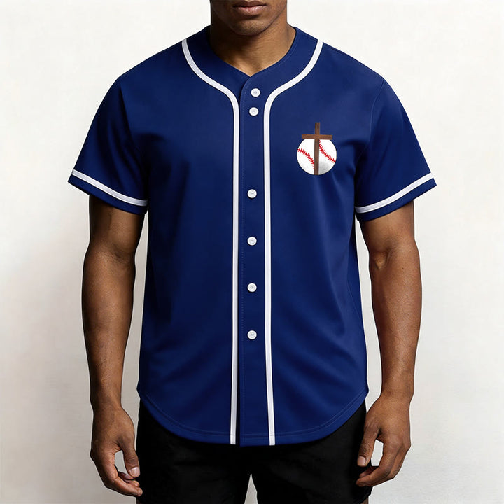 Christianartworkshop Philipper 4,13 Glaube Baseball-Trikot: Baseball-Kreuz-Motto Stärke Hingabe Sportshirt - image 2