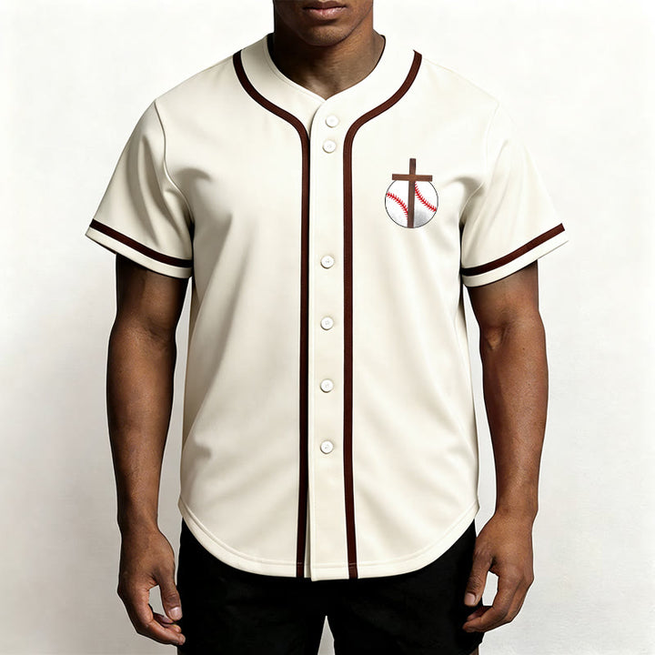 Christianartworkshop Philipper 4,13 Glaube Baseball-Trikot: Baseball-Kreuz-Motto Stärke Hingabe Sportshirt - image 8
