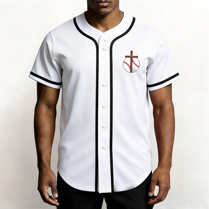 Christianartworkshop Philipper 4,13 Glaube Baseball-Trikot: Baseball-Kreuz-Motto Stärke Hingabe Sportshirt - image 13