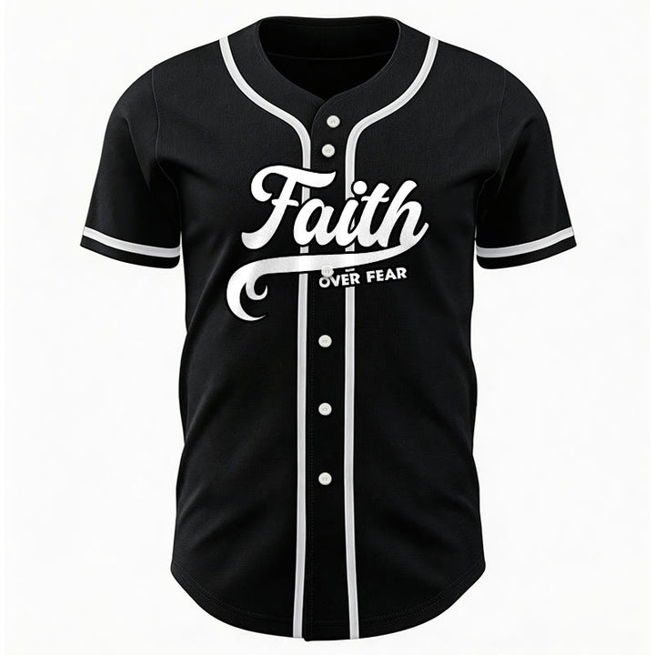 Christianartworkshop Glaube statt Angst Benutzerdefiniertes Unisex-Baseballtrikot mit Namen und Nummer - image 6