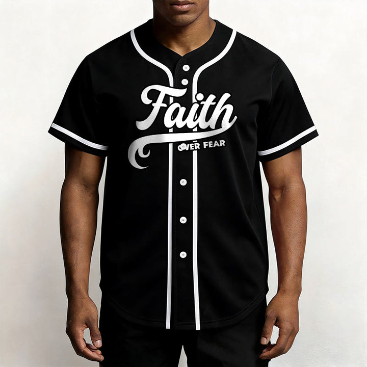 Christianartworkshop Glaube statt Angst Benutzerdefiniertes Unisex-Baseballtrikot mit Namen und Nummer - image 2