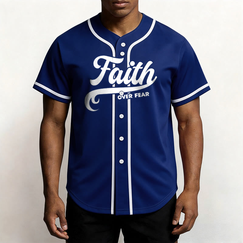Christianartworkshop Glaube statt Angst Benutzerdefiniertes Unisex-Baseballtrikot mit Namen und Nummer - image 9