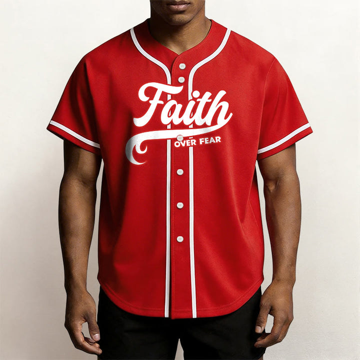 Christianartworkshop Glaube statt Angst Benutzerdefiniertes Unisex-Baseballtrikot mit Namen und Nummer - image 23