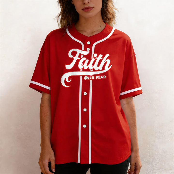 Christianartworkshop Glaube statt Angst Benutzerdefiniertes Unisex-Baseballtrikot mit Namen und Nummer - image 25