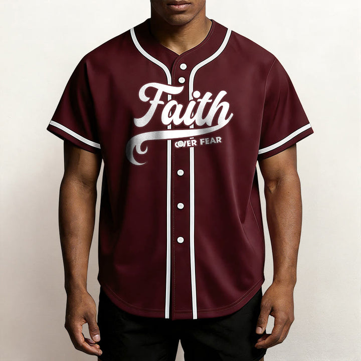Christianartworkshop Glaube statt Angst Benutzerdefiniertes Unisex-Baseballtrikot mit Namen und Nummer - image 30