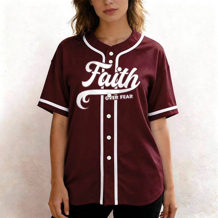 Christianartworkshop Glaube statt Angst Benutzerdefiniertes Unisex-Baseballtrikot mit Namen und Nummer - image 32