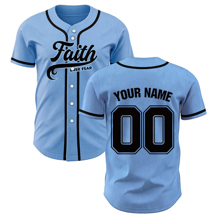 Christianartworkshop Glaube statt Angst Benutzerdefiniertes Unisex-Baseballtrikot mit Namen und Nummer - Blau - 5XL - Name & Nummer angepasst - image 36