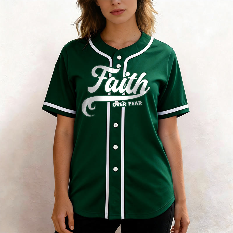 Christianartworkshop Glaube statt Angst Benutzerdefiniertes Unisex-Baseballtrikot mit Namen und Nummer - image 46