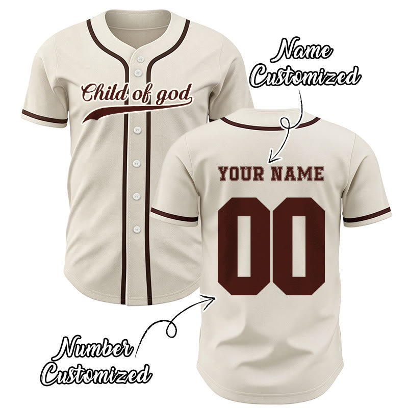 Christianartworkshop Kind Gottes Benutzerdefiniertes Unisex-Baseballtrikot mit Namen und Nummer - image 0