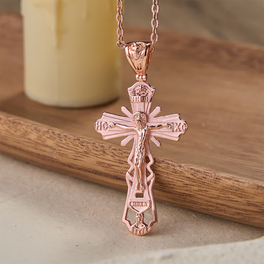 Christianartworkshop Christliche Kreuzkette: Opfergeschichte & zeitloser Schmuck - Roségold - 70 cm - image 5
