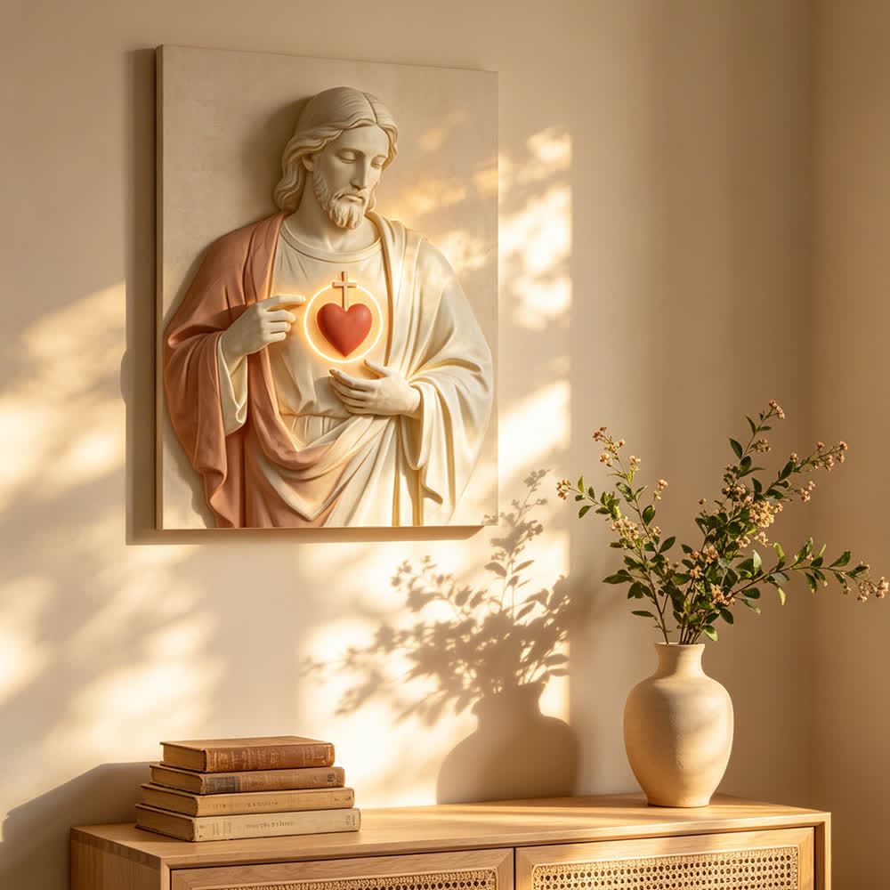 Christianartworkshop Christliche Kunstwerke Sanfte Kunstdrucke mit Motiven des Heiligen Herzens: Andachtsvolle Gnade für den Glauben - Filled Nooks - image 2