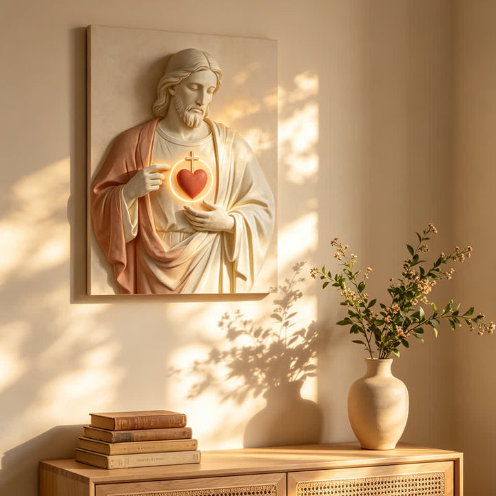 Christianartworkshop Christliche Kunstwerke Sanfte Kunstdrucke mit Motiven des Heiligen Herzens: Andachtsvolle Gnade für den Glauben - Filled Nooks - image 2