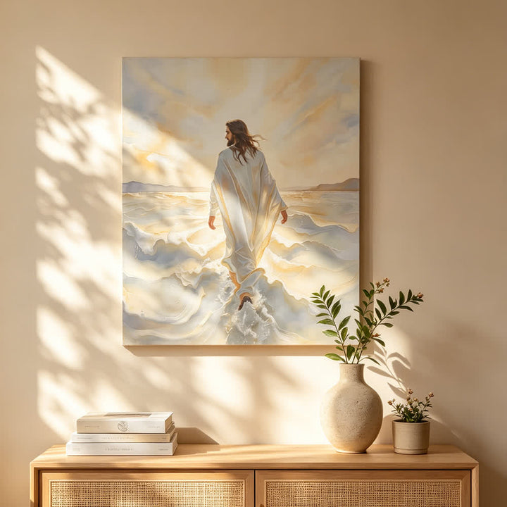 Christianartworkshop Christliche Kunstwerke Jesus geht auf dem Wasser Wandbilder: Glaube & Göttliche Führung - image 2