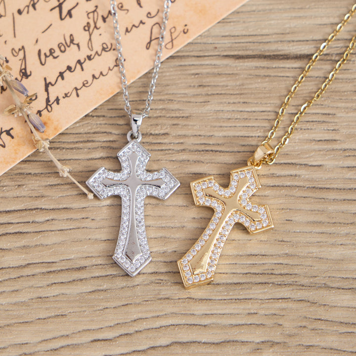 Christianartworkshop Moderne, mehrlagige Zirkon-Kreuz-Halskette: Elegantes, spirituelles Schmuckstück - image 2
