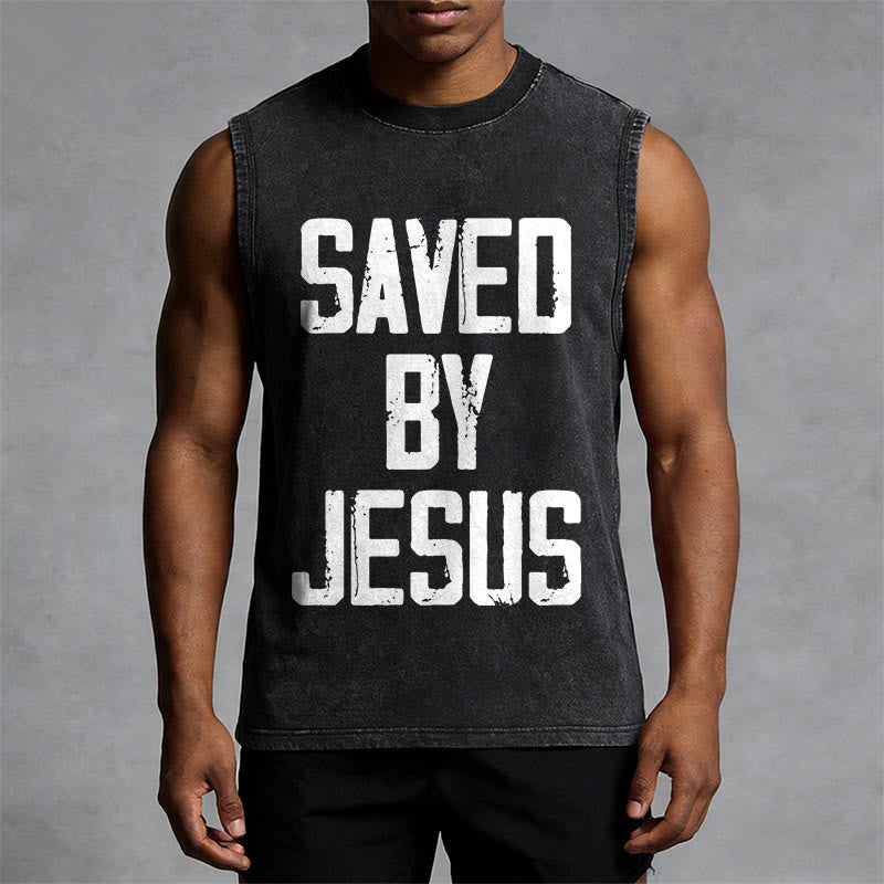 Christianartworkshop „Saved By Jesus“ Unisex-Tanktop (gewaschen) - image 11
