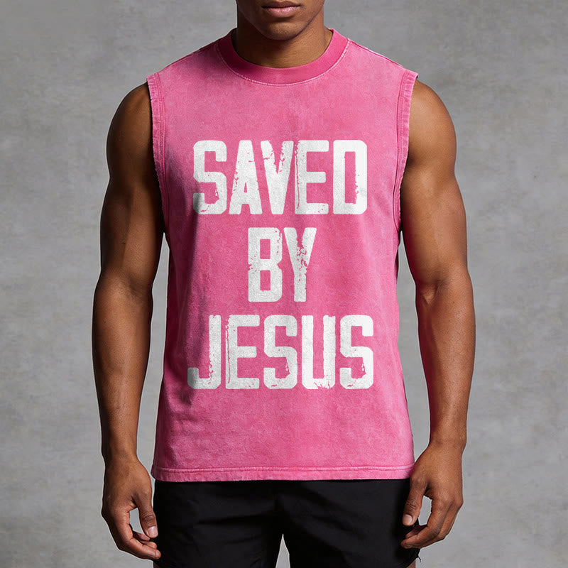 Christianartworkshop „Saved By Jesus“ Unisex-Tanktop (gewaschen) - image 14