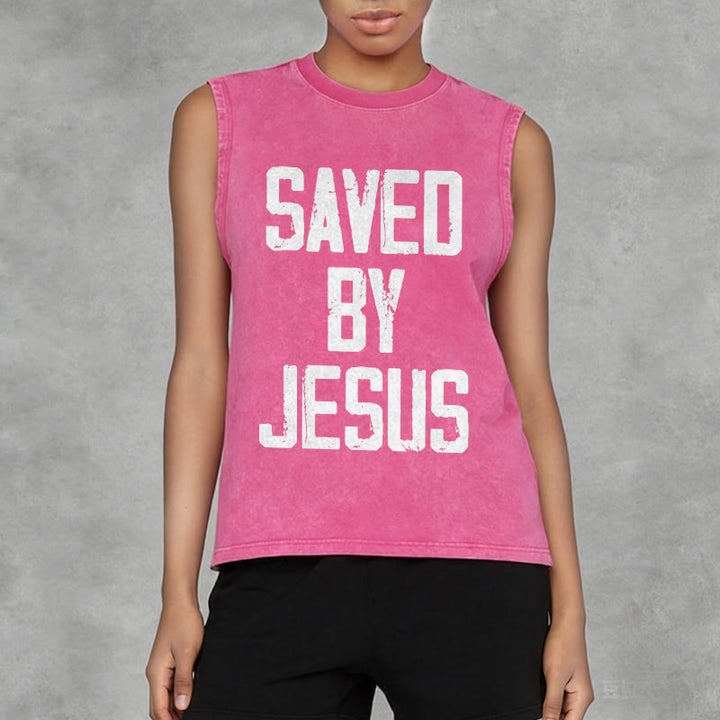 Christianartworkshop „Saved By Jesus“ Unisex-Tanktop (gewaschen) - image 15