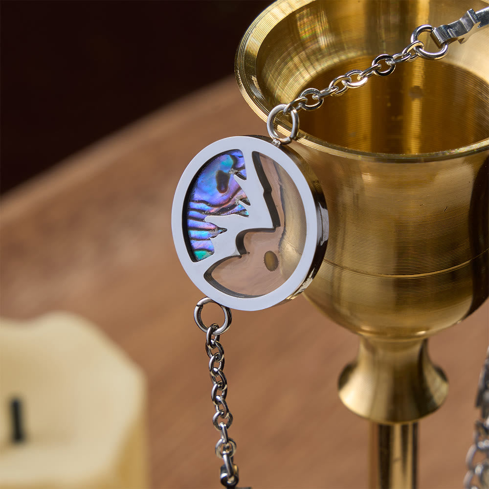 Christianartworkshop Armband „Berg des Glaubens“ mit Senfkornmotiv: Kreuzakzent & Abalone-Muschelanhänger - image 2