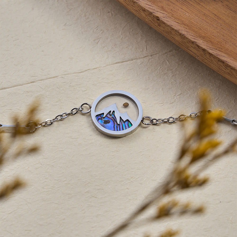 Christianartworkshop Armband „Berg des Glaubens“ mit Senfkornmotiv: Kreuzakzent & Abalone-Muschelanhänger - image 4