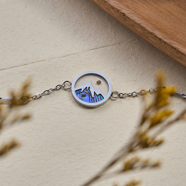 Christianartworkshop Armband „Berg des Glaubens“ mit Senfkornmotiv: Kreuzakzent & Abalone-Muschelanhänger - image 4