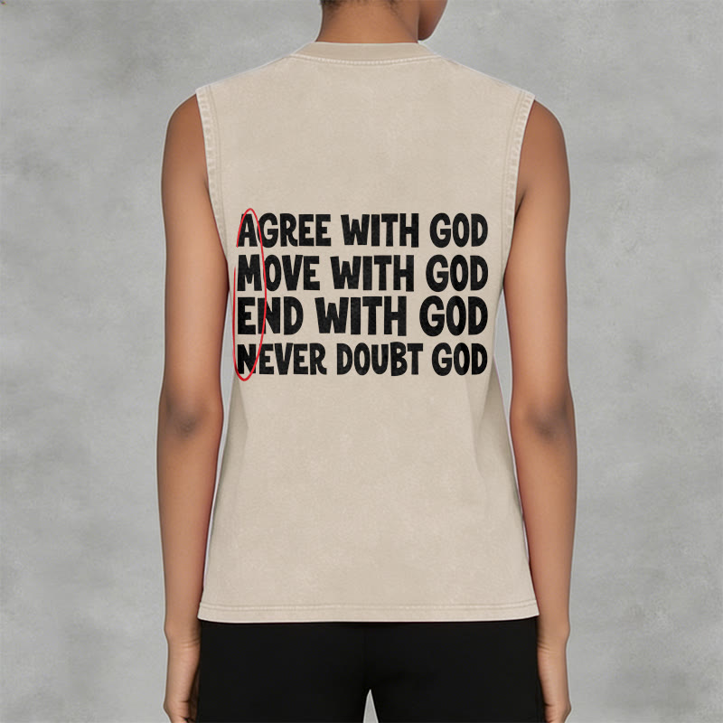 Christianartworkshop Einverstanden, Bewegung, Ende mit Gott, Glaube, gewaschenes Tanktop - image 2