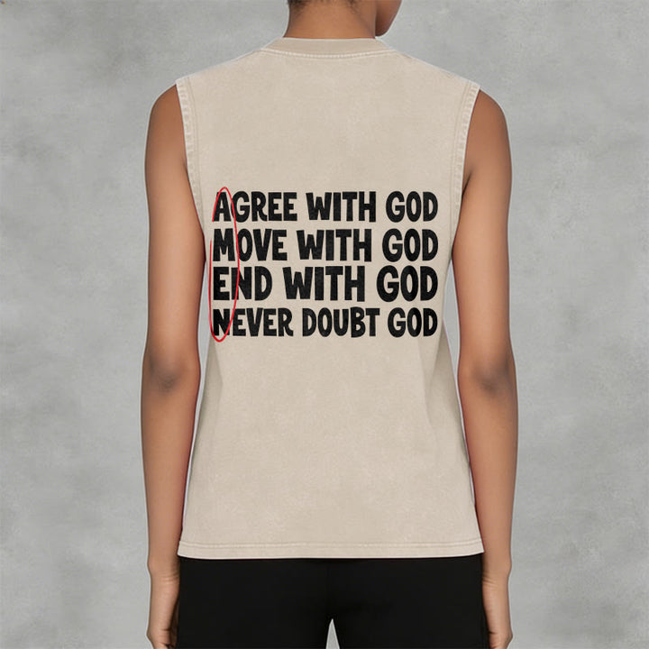 Christianartworkshop Einverstanden, Bewegung, Ende mit Gott, Glaube, gewaschenes Tanktop - image 2