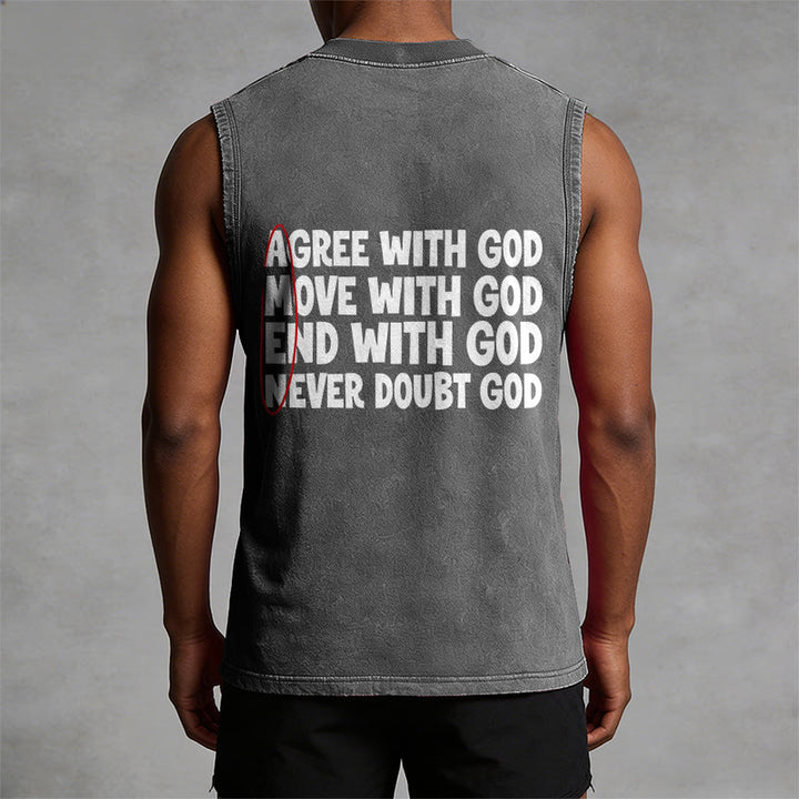 Christianartworkshop Einverstanden, Bewegung, Ende mit Gott, Glaube, gewaschenes Tanktop - image 7