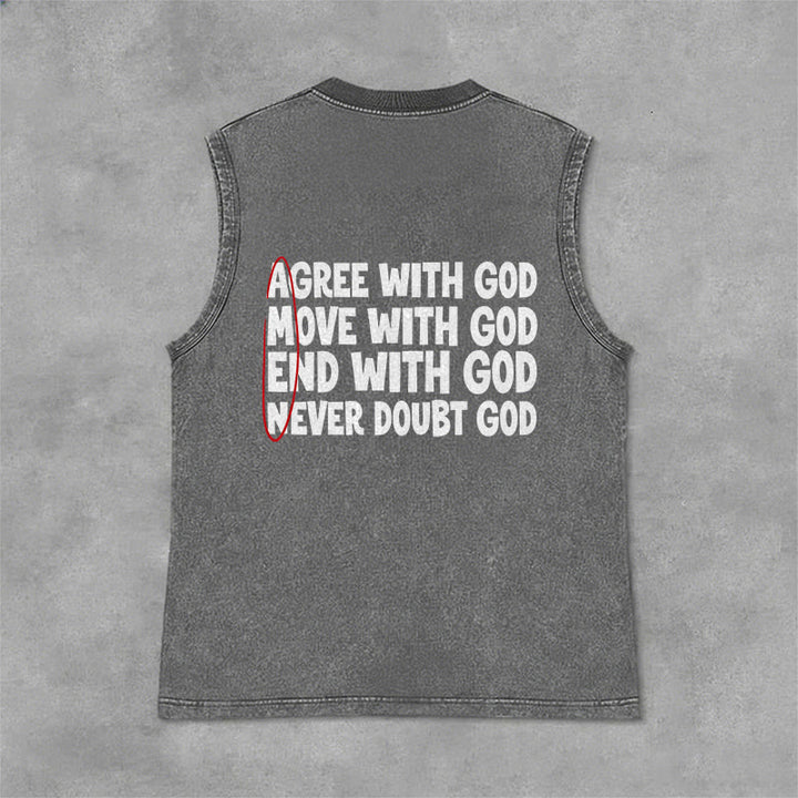 Christianartworkshop Agree Move End With God Faith Washed Tank Top - Grau - 2XL - image 6