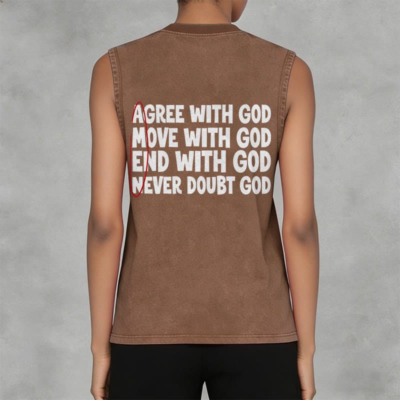 Christianartworkshop Einverstanden, Bewegung, Ende mit Gott, Glaube, gewaschenes Tanktop - image 5