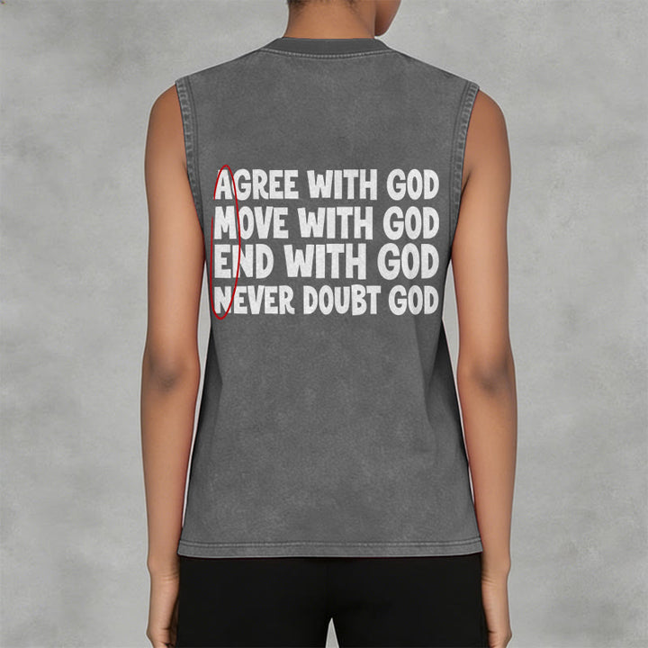 Christianartworkshop Einverstanden, Bewegung, Ende mit Gott, Glaube, gewaschenes Tanktop - image 8
