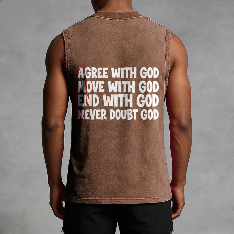 Christianartworkshop Einverstanden, Bewegung, Ende mit Gott, Glaube, gewaschenes Tanktop - image 4