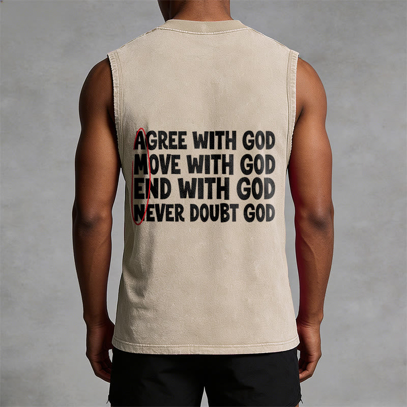 Christianartworkshop Einverstanden, Bewegung, Ende mit Gott, Glaube, gewaschenes Tanktop - image 1
