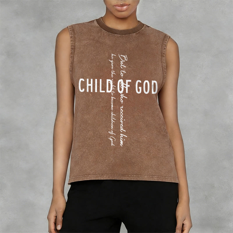 Christianartworkshop Kind Gottes Schrift Unisex Gewaschenes Tanktop - image 8