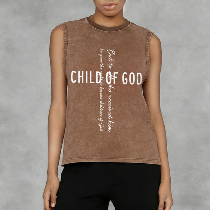 Christianartworkshop Kind Gottes Schrift Unisex Gewaschenes Tanktop - image 8