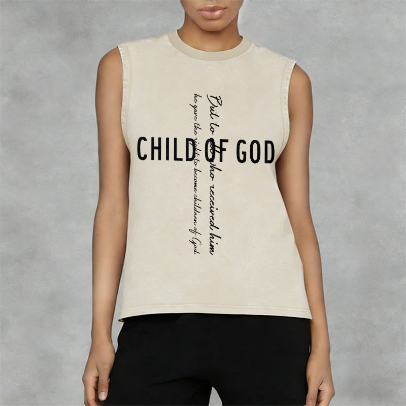 Christianartworkshop Kind Gottes Schrift Unisex Gewaschenes Tanktop - image 5