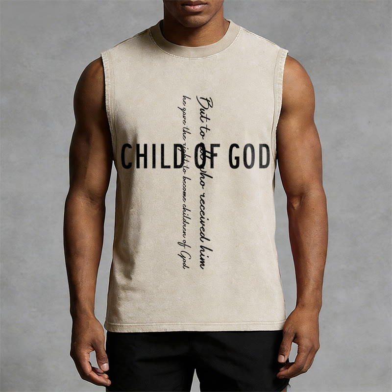 Christianartworkshop Kind Gottes Schrift Unisex Gewaschenes Tanktop - image 4