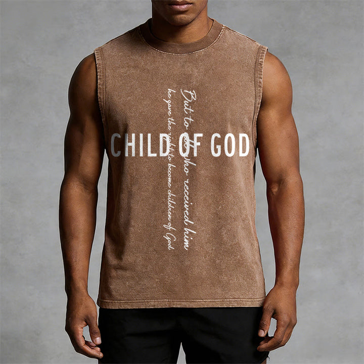 Christianartworkshop Kind Gottes Schrift Unisex Gewaschenes Tanktop - image 7