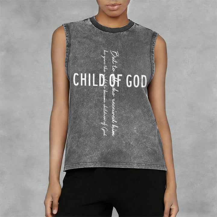 Christianartworkshop Kind Gottes Schrift Unisex Gewaschenes Tanktop - image 2