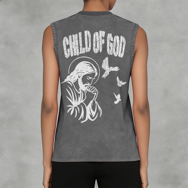 Christianartworkshop Betender Jesus, Kind Gottes, Glaube Unisex-Tanktop - image 8