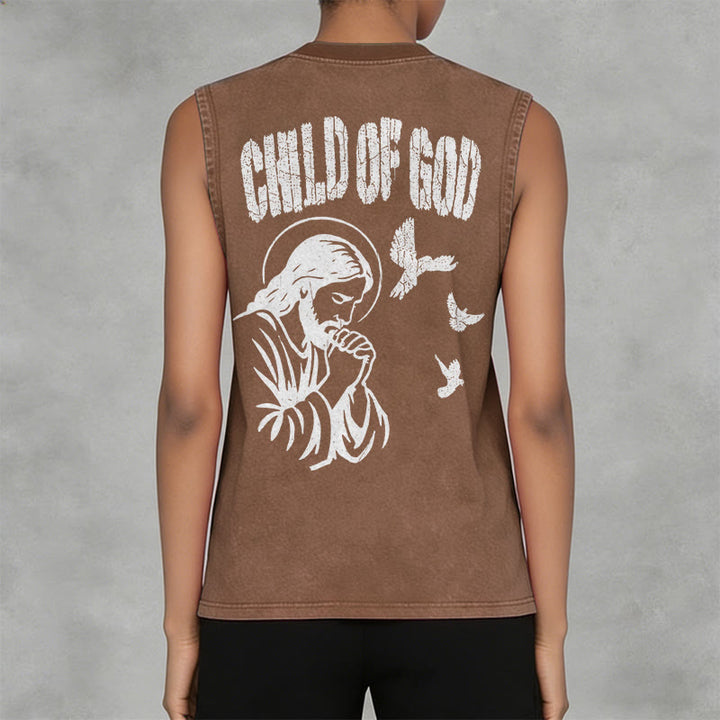 Christianartworkshop Betender Jesus, Kind Gottes, Glaube Unisex-Tanktop - image 5