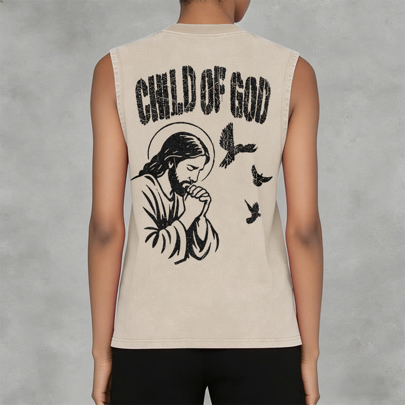 Christianartworkshop Betender Jesus, Kind Gottes, Glaube Unisex-Tanktop - image 2
