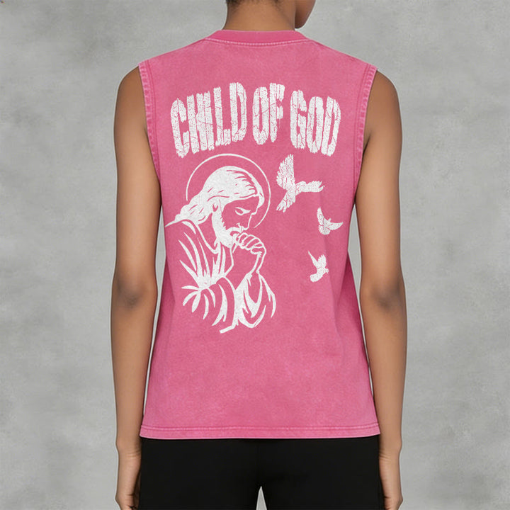 Christianartworkshop Betender Jesus, Kind Gottes, Glaube Unisex-Tanktop - image 14