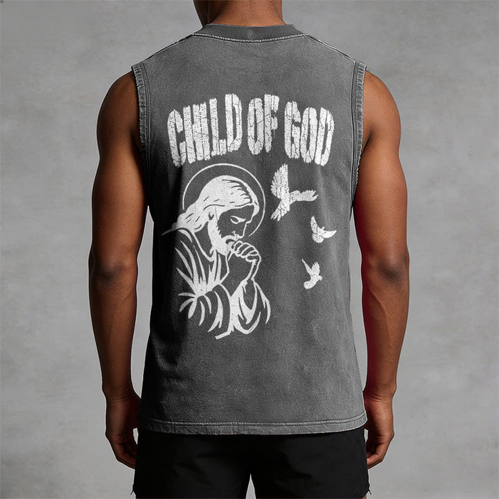 Christianartworkshop Betender Jesus, Kind Gottes, Glaube Unisex-Tanktop - image 7